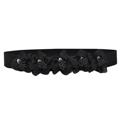 Thin belt waist flower waist girl