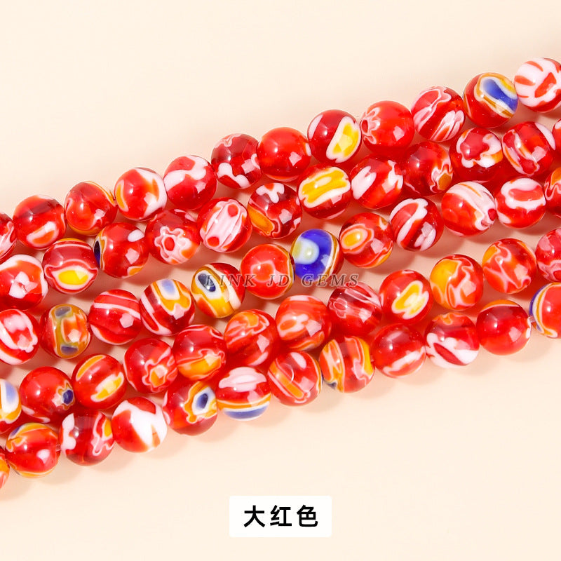 Perlas sueltas de pétalos esmaltados de colores de 6/8/10 mm 