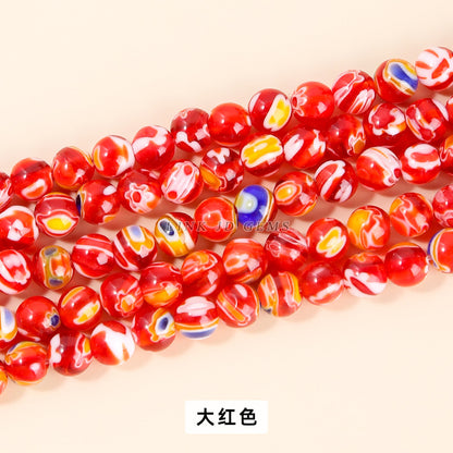 Perlas sueltas de pétalos esmaltados de colores de 6/8/10 mm 