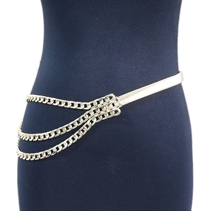 Personalized elastic chain waist chain