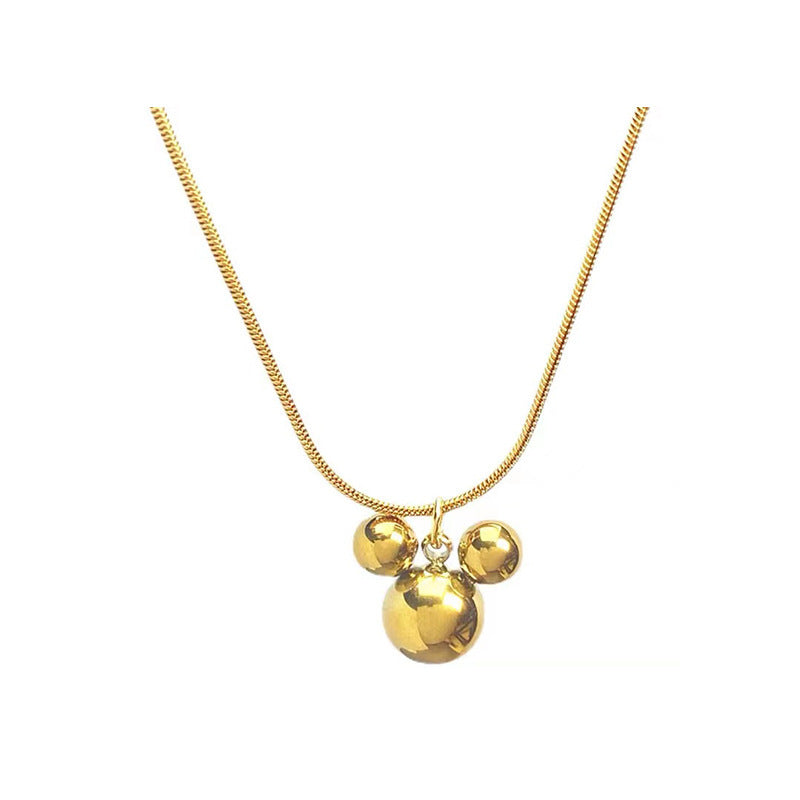 Korean Mouse Pendant Clavicle Necklace — Simple Lightweight Luxe for Women