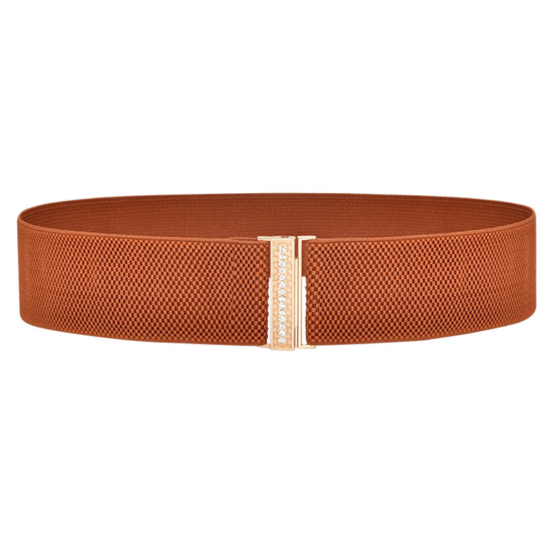 Belt elastic rhinestone decoration