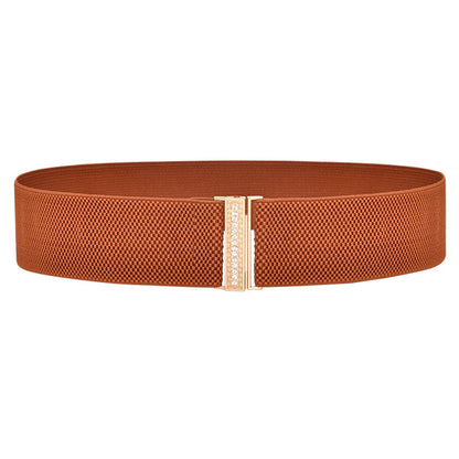 Belt elastic rhinestone decoration