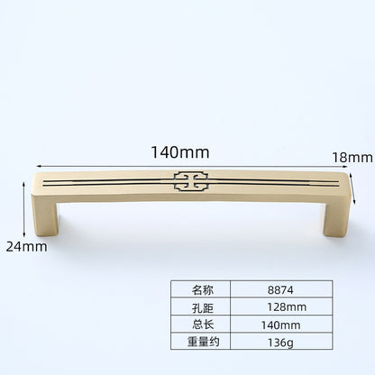 Gold brushed pure brass handle