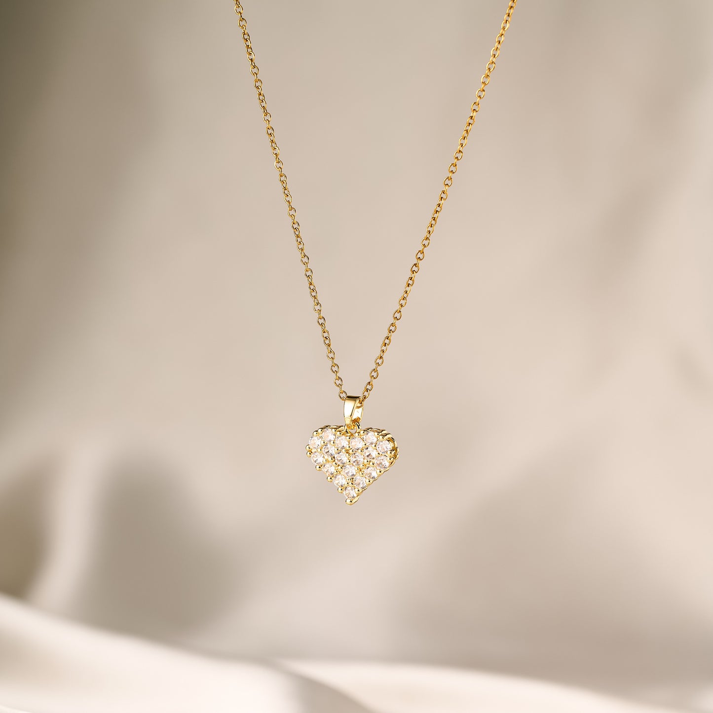 Diamond Heart Zircon Necklace