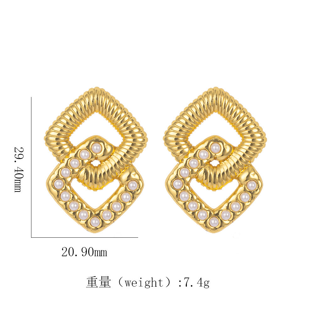 Women's 18K Gold Titanium Steel Geometric Hollow Spiral Bracelet