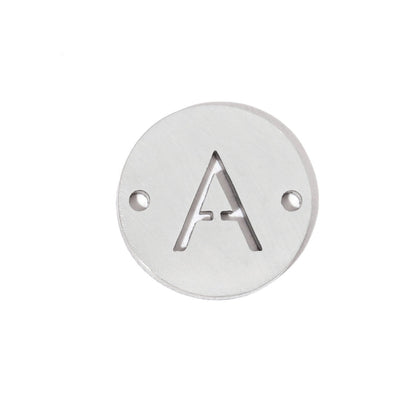 20 pcs/package steel color 26 letters titanium steel fittings