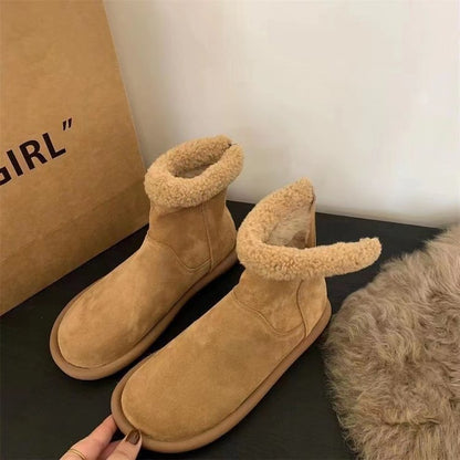 Short suede thermal shoes