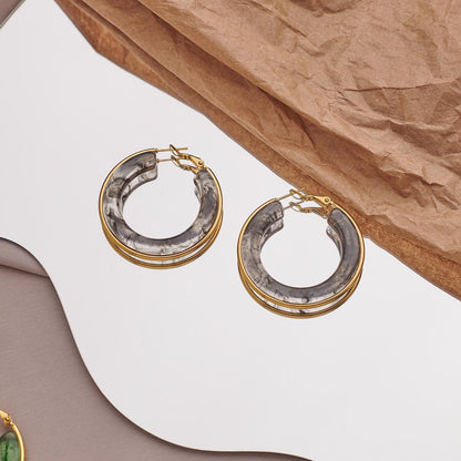 Acrylic resin earrings