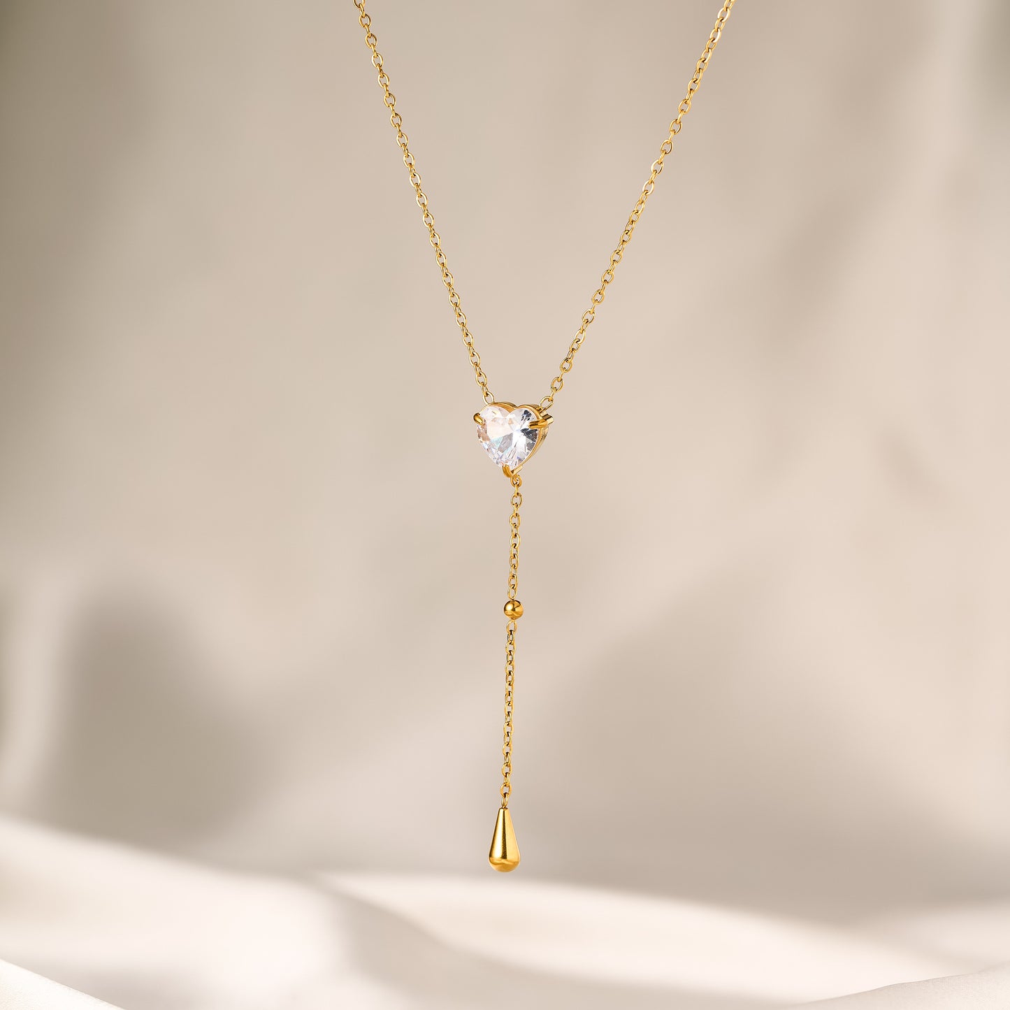 Love Zircon Tassel Necklace
