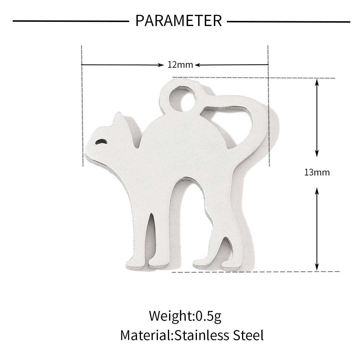 20 pcs/pack frog elephant bat titanium steel DIY pendant