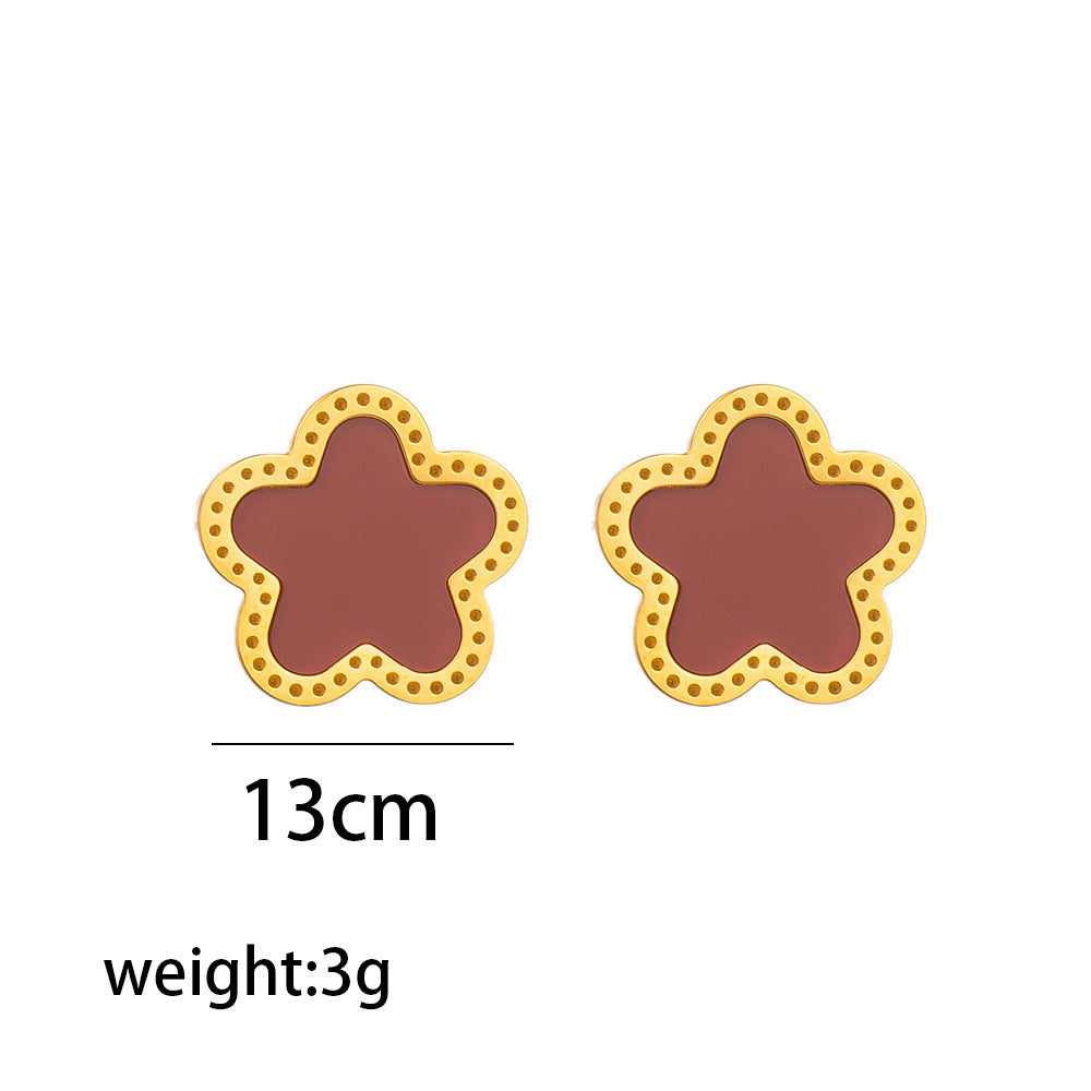 Conjunto de brincos e colar Fashion Blossom 