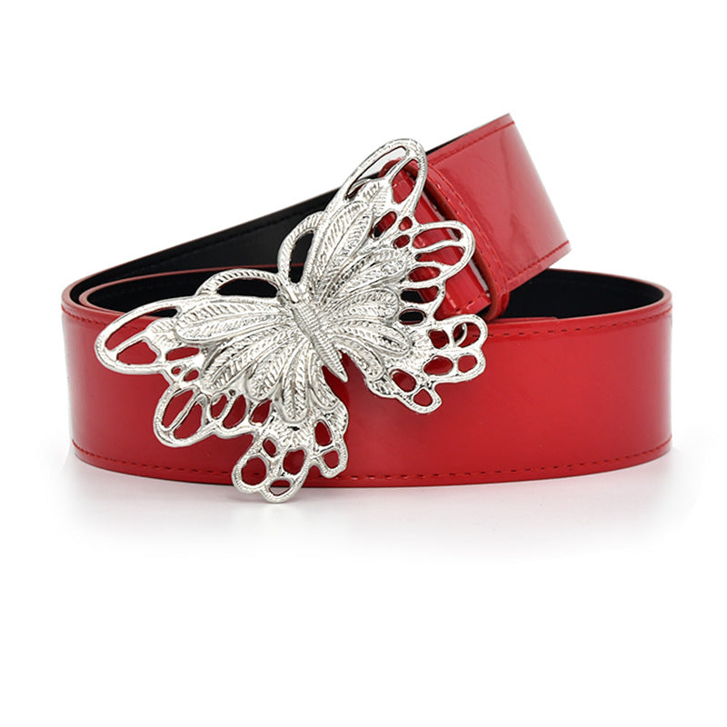 Rhinestone Butterfly Snap Belt