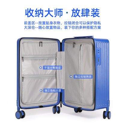Rhein blue trolley case 24 inch suitcase