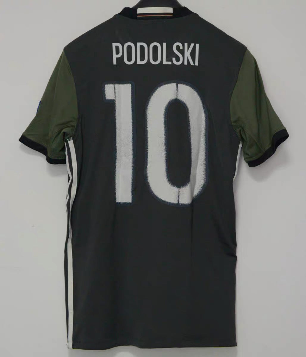 2010 World Cup Germany Away Black-Gold Edition Klose M¨¹ller Podolski Jersey
