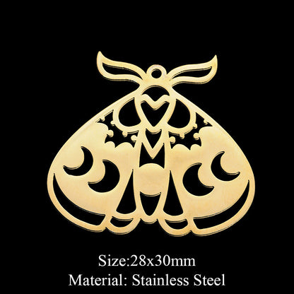 5 pcs/pack, snail bear, moth snake pendant.