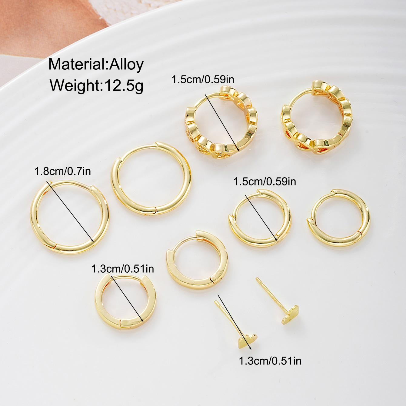 Zircon Love Stud Earring Set