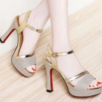Waterproof table fashion high heels