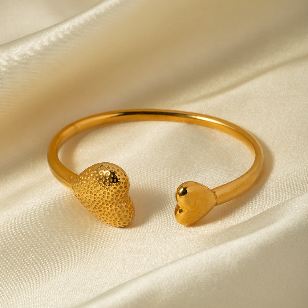 Asymmetric heart bracelet