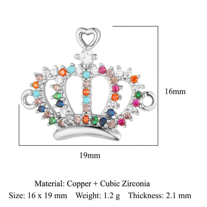 Double hole copper zircon jewelry bracelet connection accessories