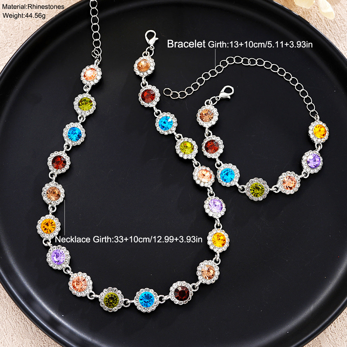 Zircon Bracelet Necklace Set