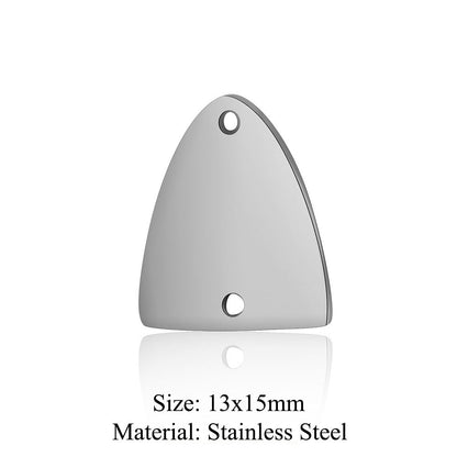 Colgante de acero de titanio con forma geométrica, 5 unidades por bolsa 