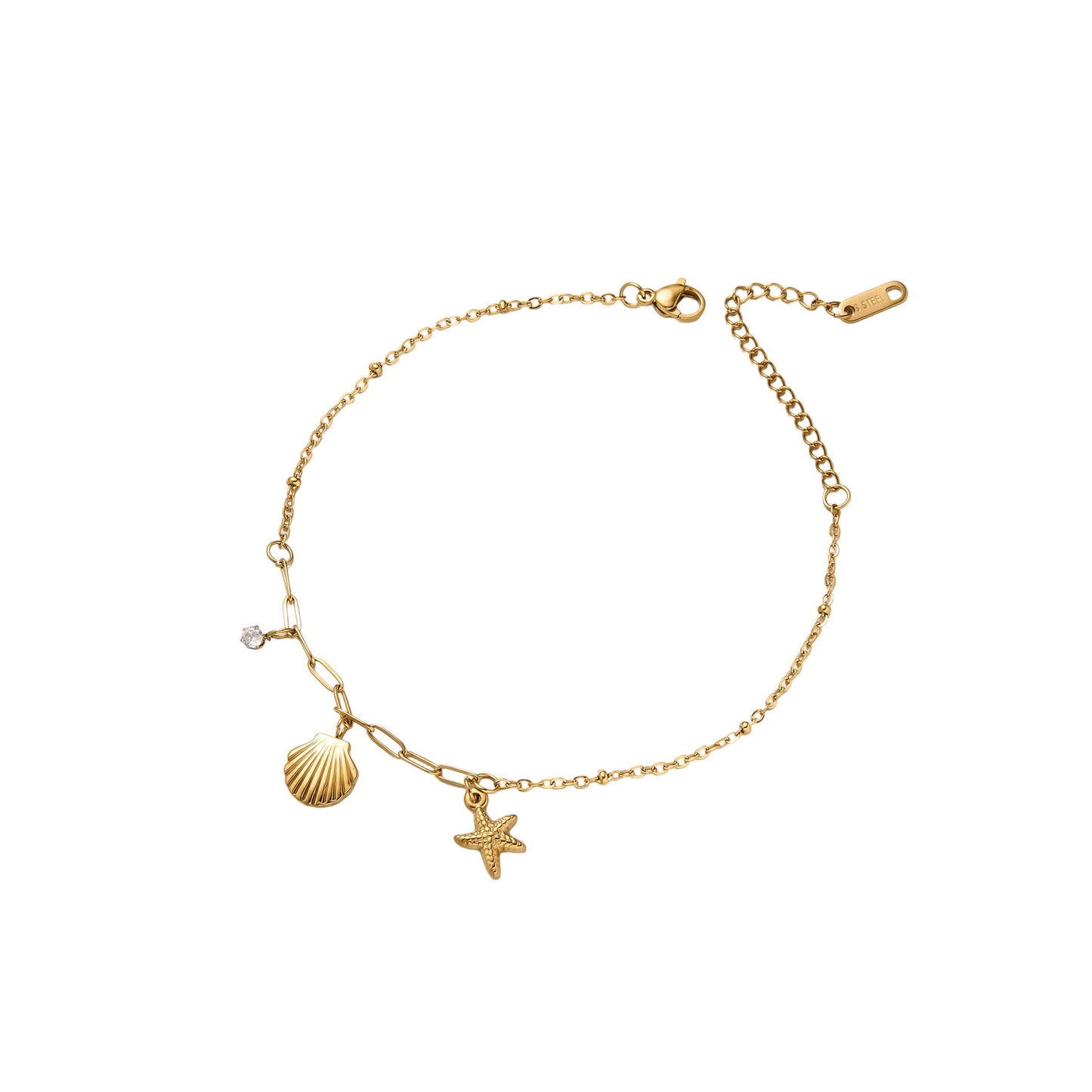 Titanium Steel Starfish Anklet