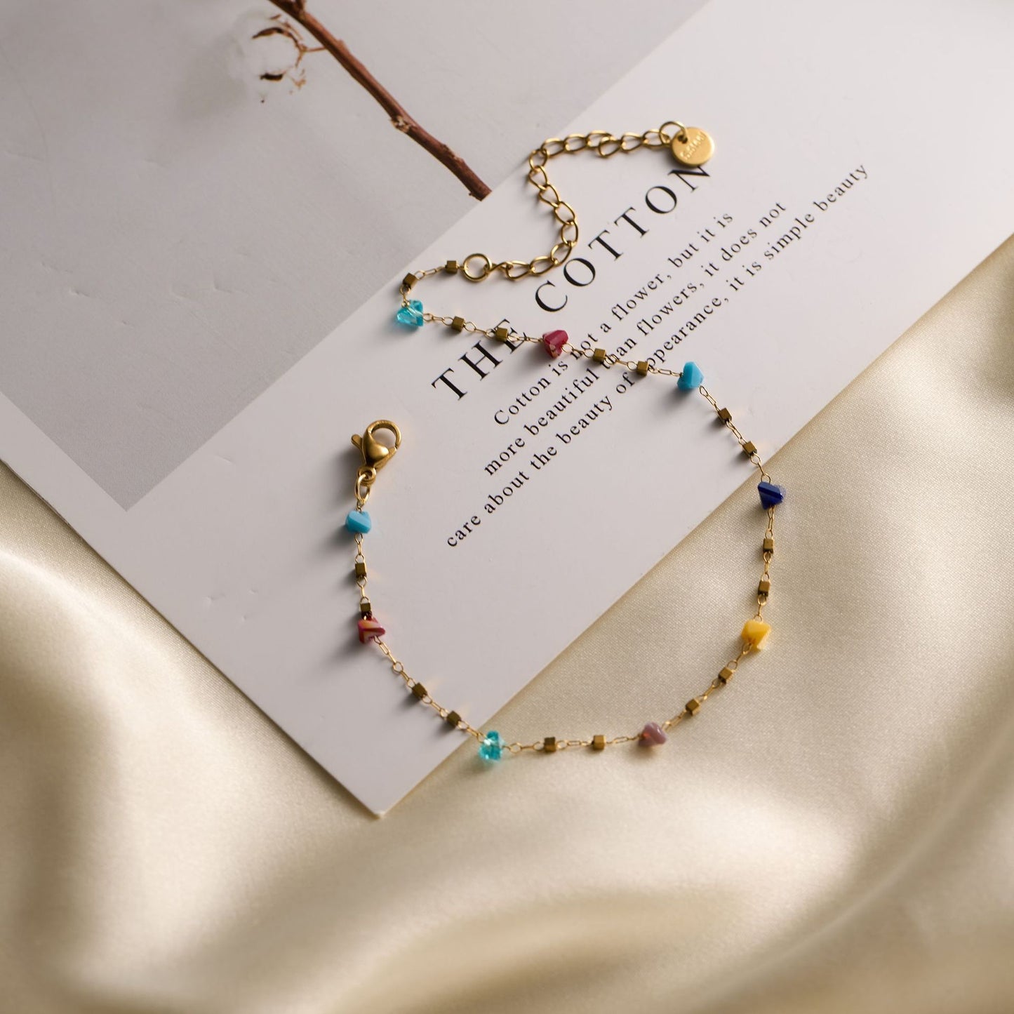 Natural Stone Geometric Necklace & Bracelet Set