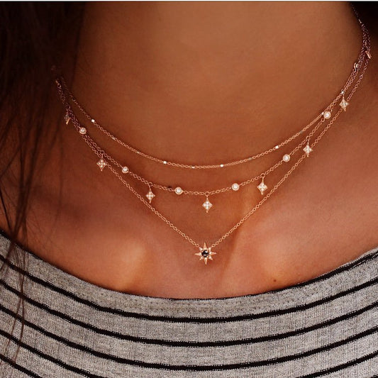 Multi-layer Star Pendant Necklace