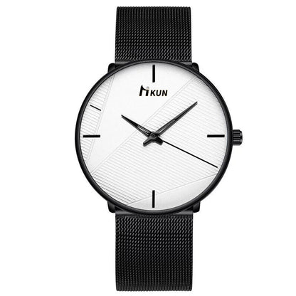 British style men's casual mesh belt watch