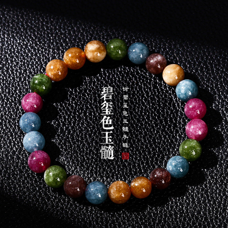 High quality imitation tourmaline chalcedony bracelet