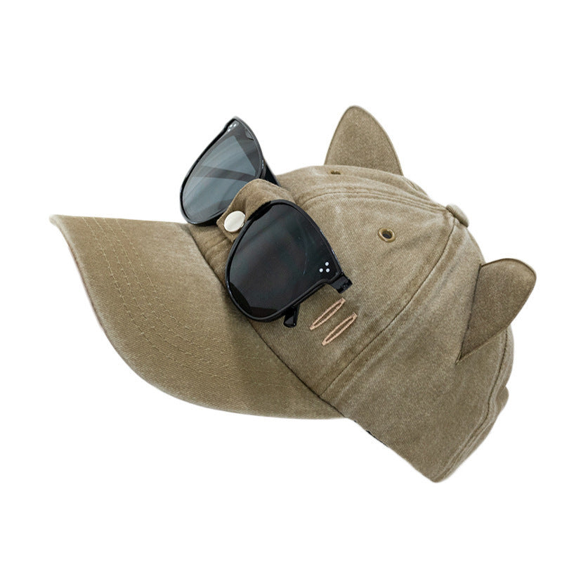 Cat Ear Pilot Sunglasses Baseball Cap