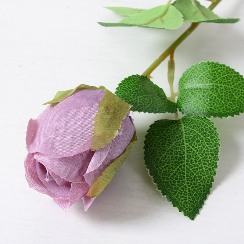 Simulation velvet rose single