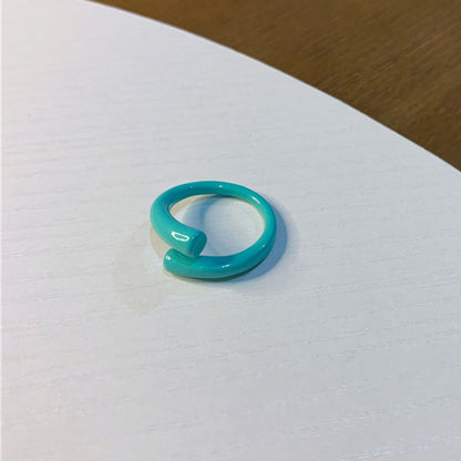 Geometric Acrylic Epoxy Resin Ring