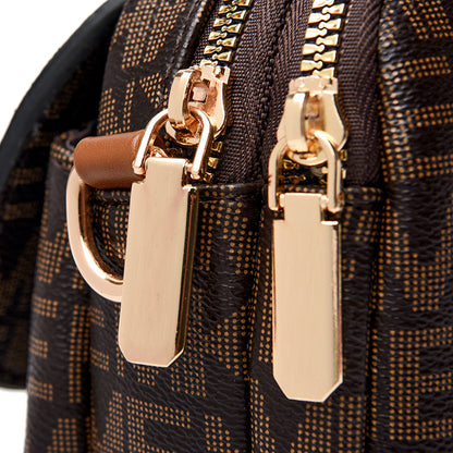 Printed small square bag messenger bag