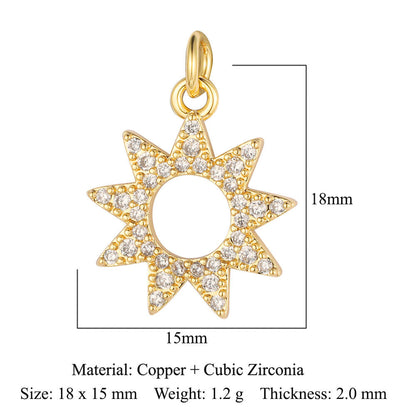 Star of David Copper Zirconia Pendant