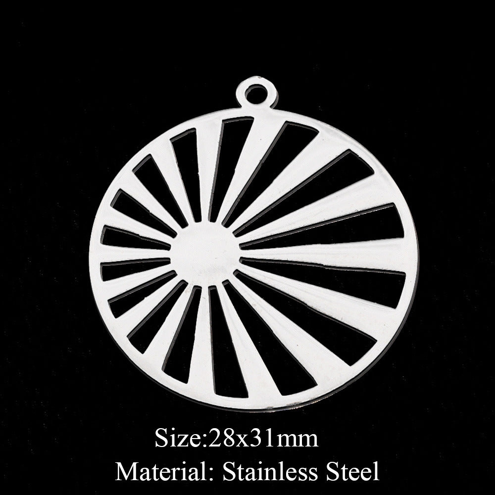 5 pcs/bag Fan-shaped flower geometric pendant