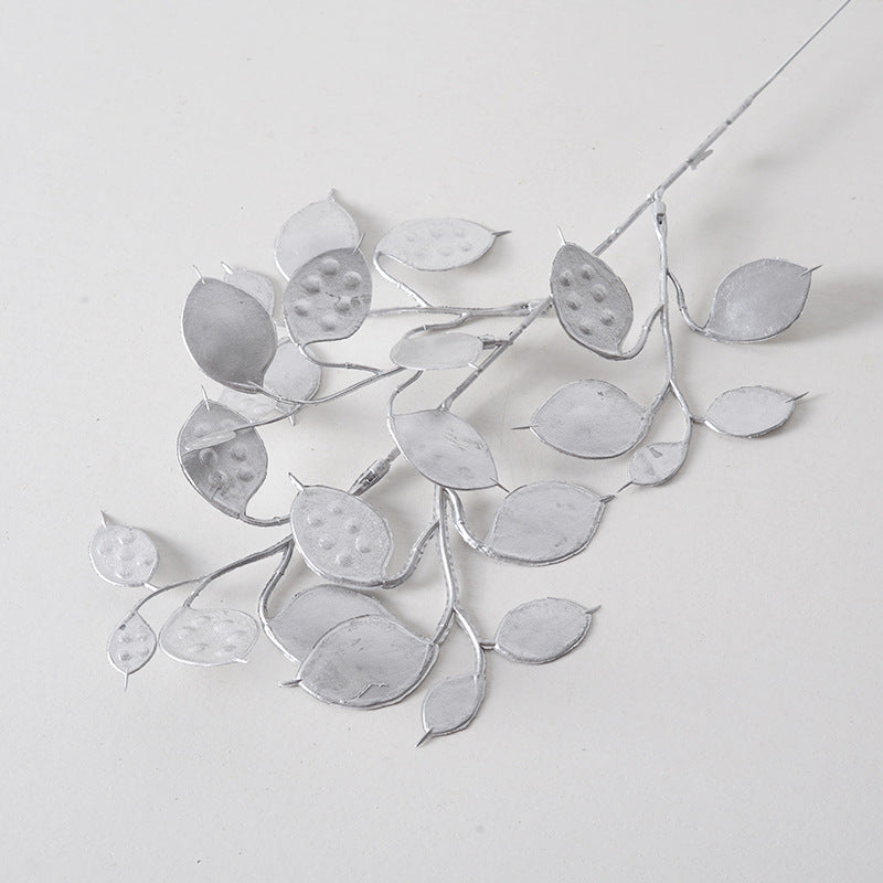 Silver flower arrangement artificial flowers