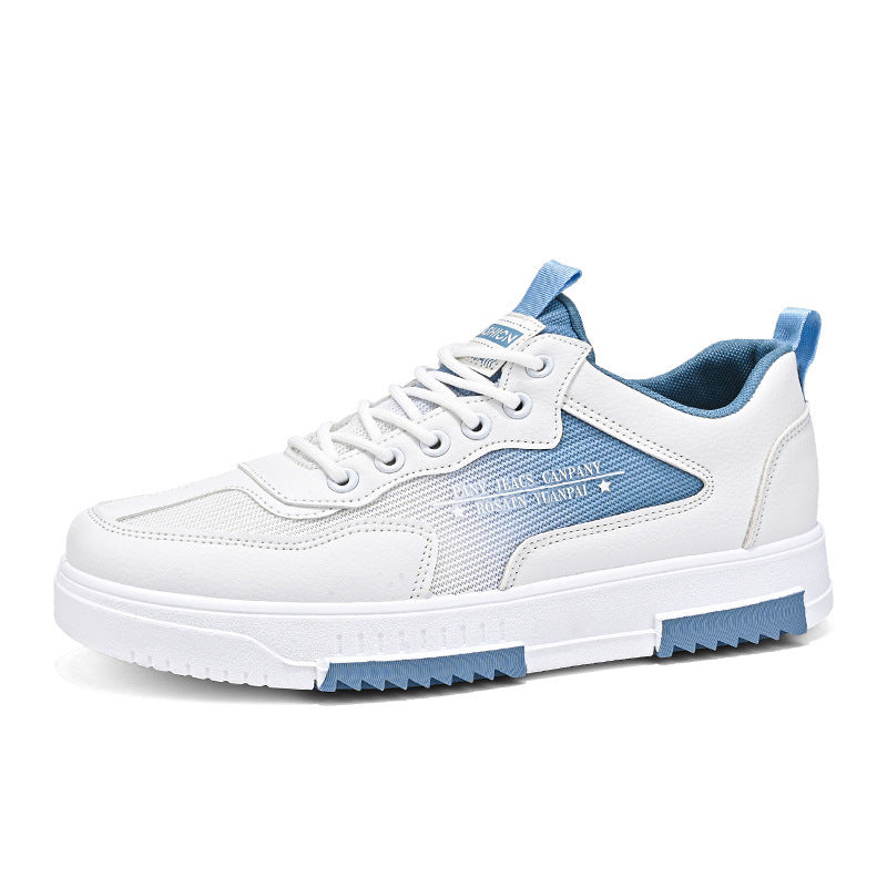 Breathable Mesh High-Top White Shoes