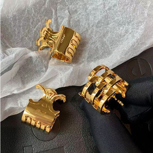 Horquilla de metal con clip pequeño en forma de Arco del Triunfo 