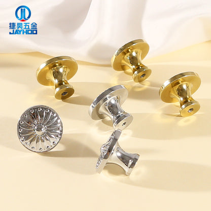 Electroplated round brass handle