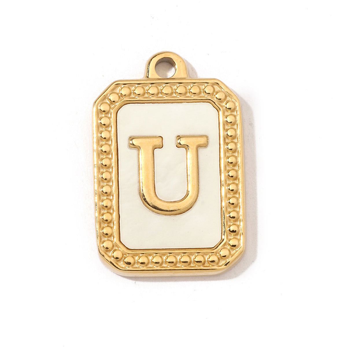 Type retro shell letter titanium steel pendant