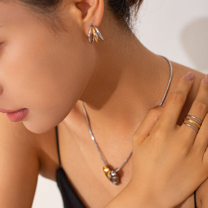 Three-layer open ring