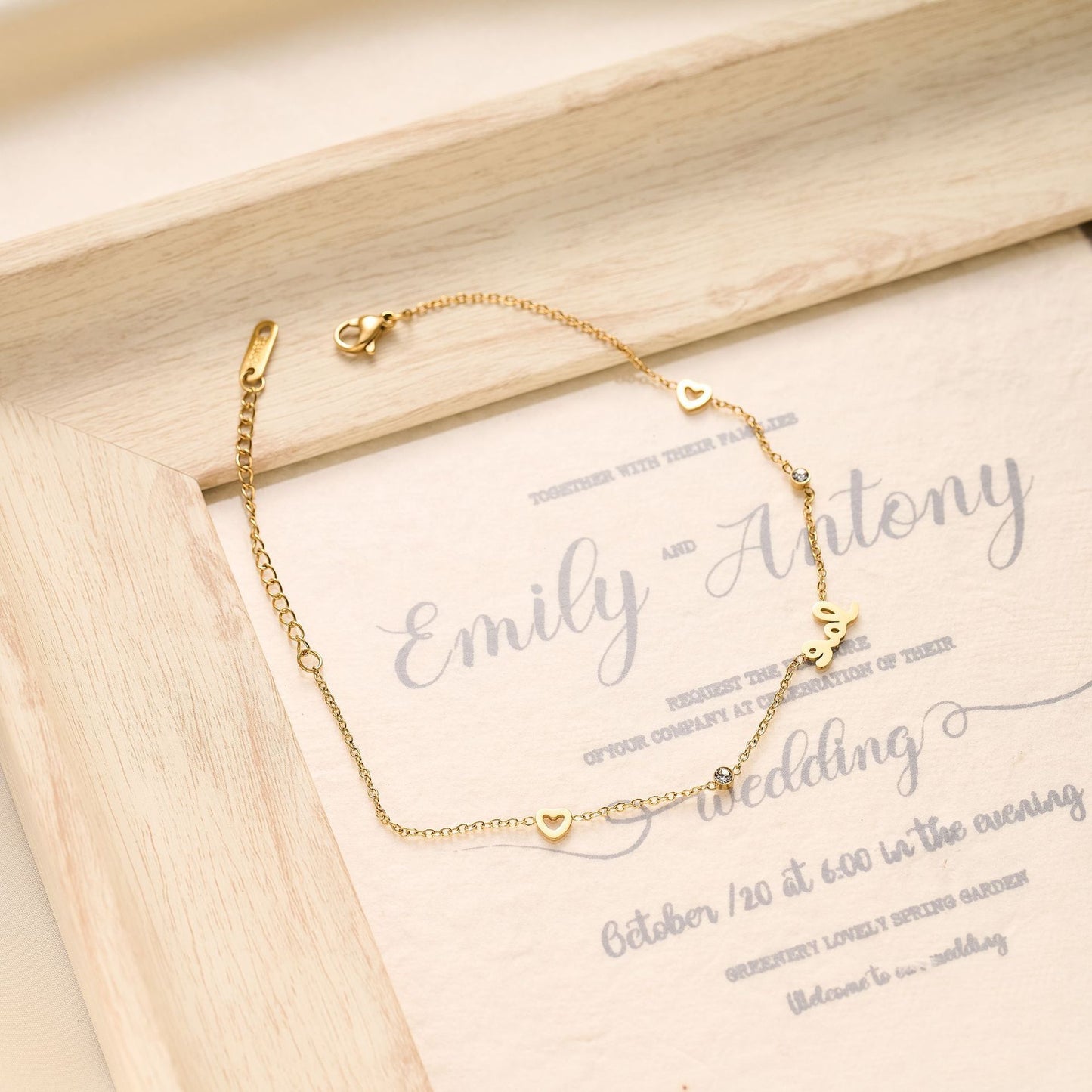 Titanium Steel LOVE Diamond Bracelet/Anklet