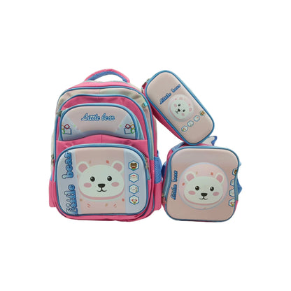 Can hold tie rod schoolbag lunch bag pencil case three-piece set