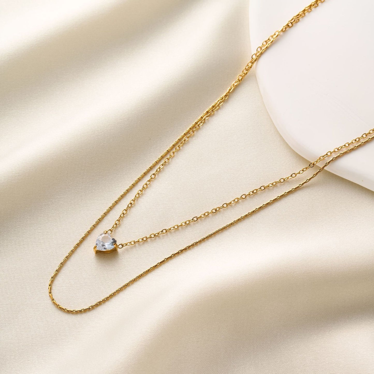 Love Drill Double-Layer Necklace