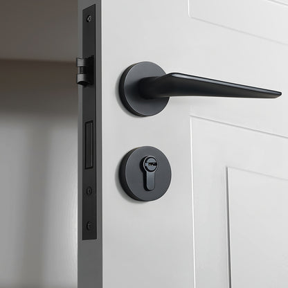 Gold black brass door lock