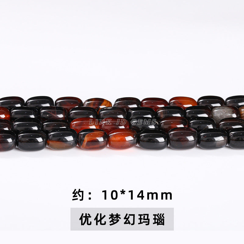 agate rice beads loose beads drum beads bucket beads DIY