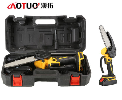 Mini motosierra inalámbrica de mano, sierra de poda eléctrica, carpintería de iones de litio 