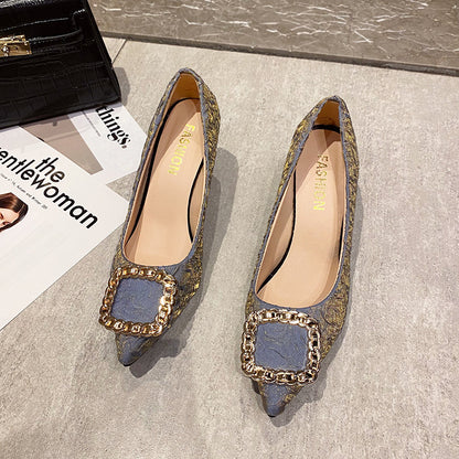 Temperament pointed high heels women